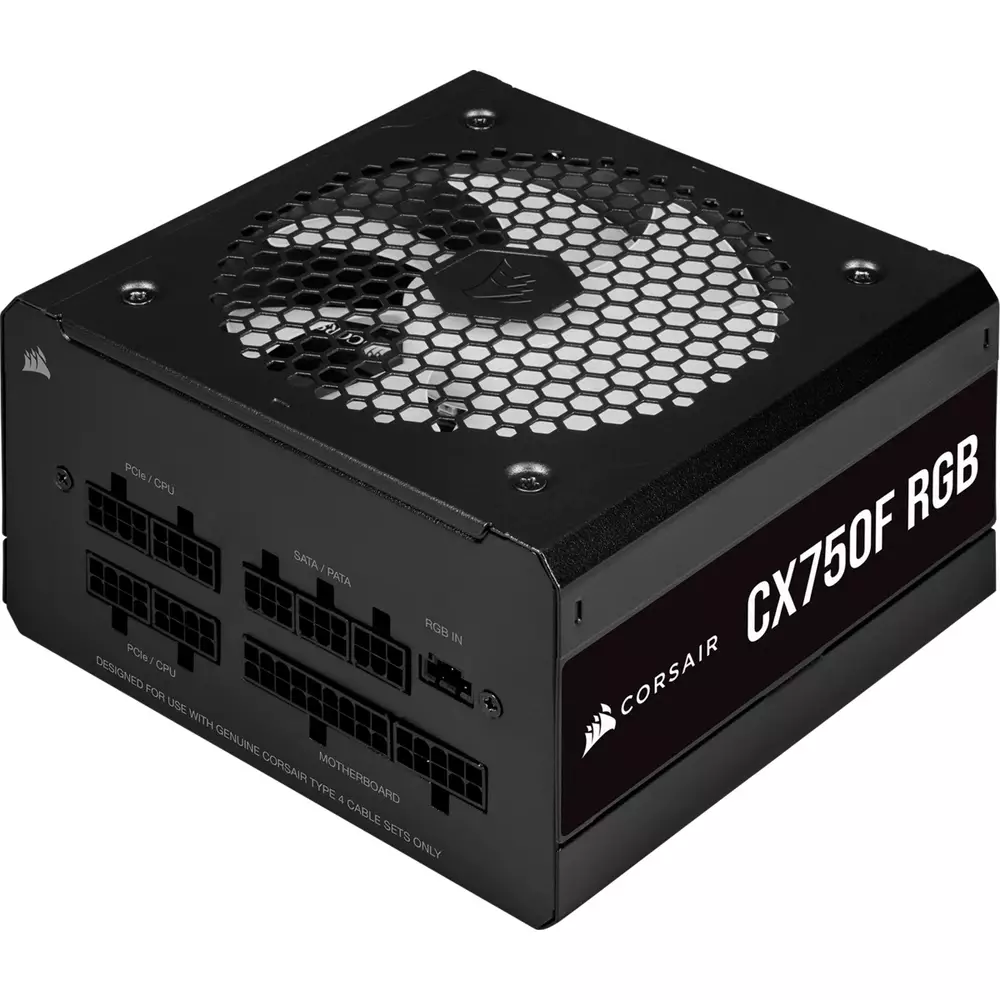 Захранване Corsair PSU CX750F 750W RGB 80+ Bronze