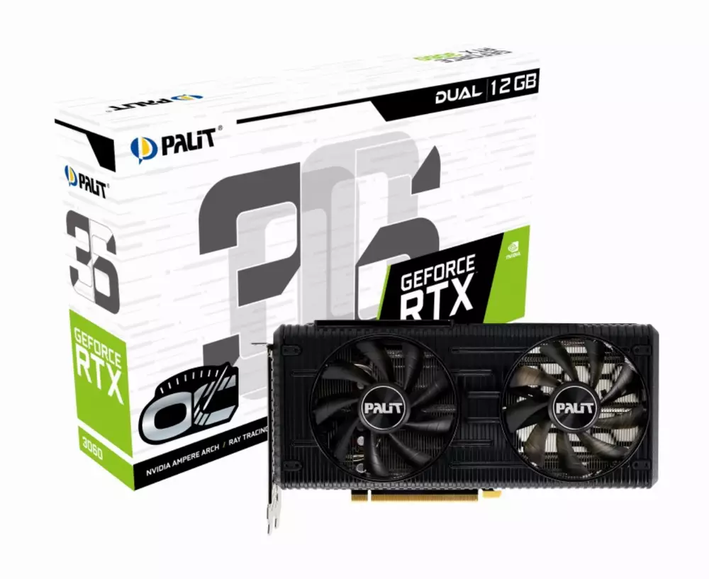 Видео карта Palit GeForce RTX 3060 Dual OC 12GB