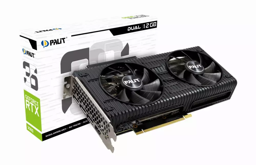 Видео карта Palit GeForce RTX 3060 Dual 12GB - NE63060019K9-190AD