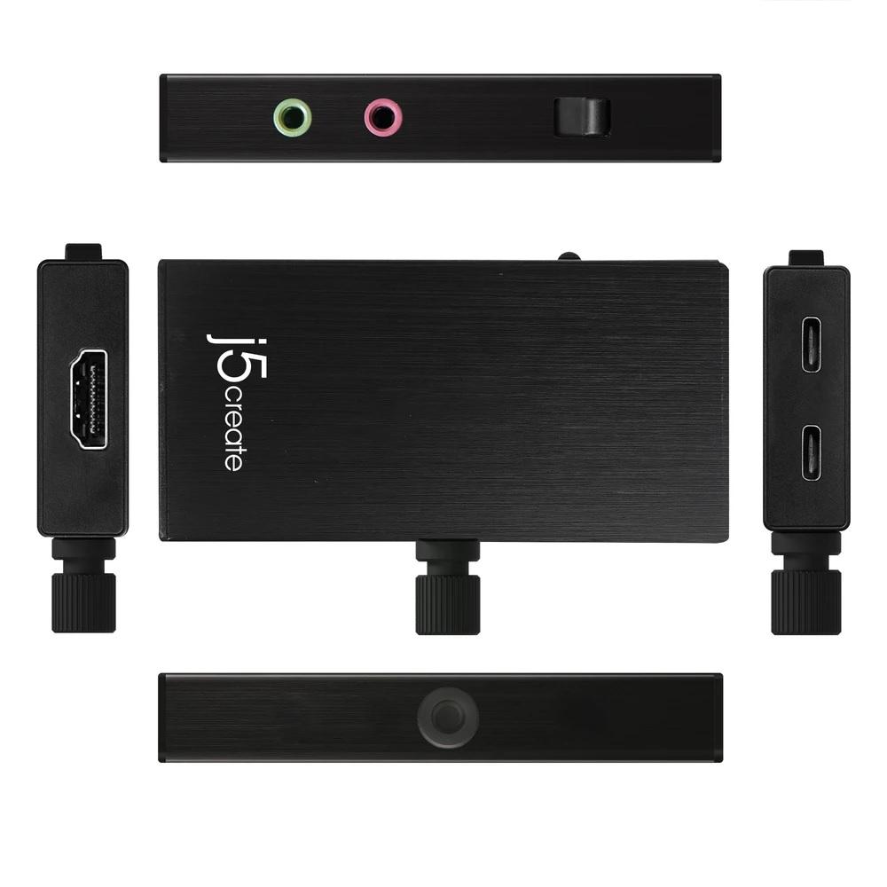 Кепчер адаптер j5 create JVA02, HDMI  към USB-C, Тype-C с PD (Power delivery)
