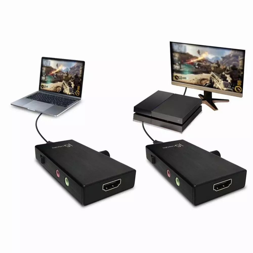 Кепчер адаптер j5 create JVA02, HDMI към USB-C, Тype-C с PD (Power delivery)