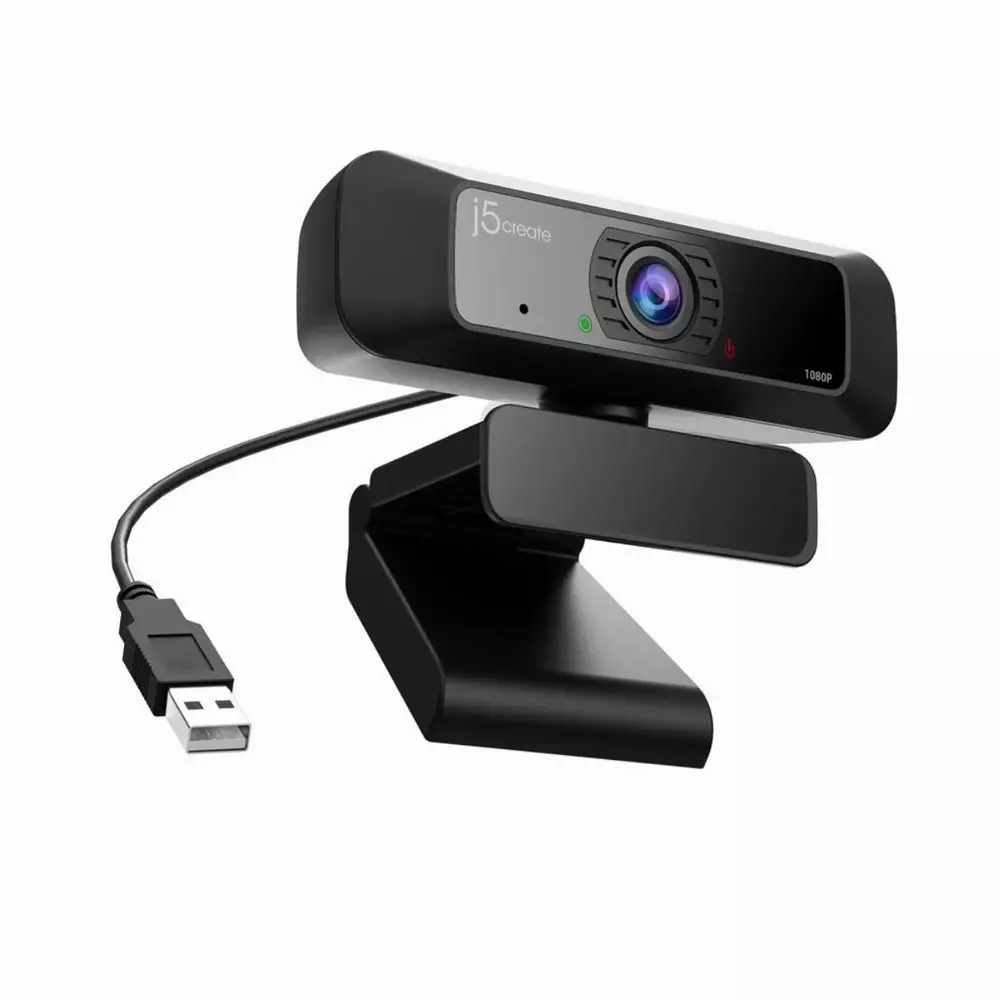 Уеб камера j5create JVCU100, HD, микрофон, USB, 360° Rotation, Черен