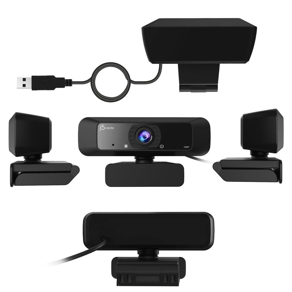 Уеб камера j5create JVCU100, HD, микрофон, USB, 360° Rotation, Черен