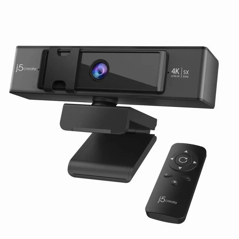 Уеб камера j5create JVCU435 4К UltraHD USB 360&deg; Rotation 5x Digital Zoom Черен