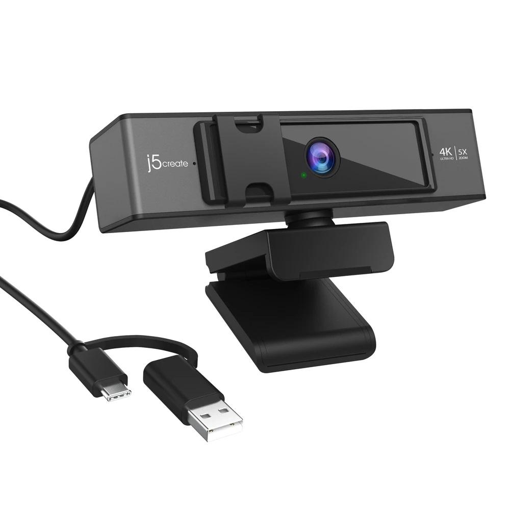 Уеб камера j5create JVCU435 4К UltraHD USB 360° Rotation 5x Digital Zoom Черен