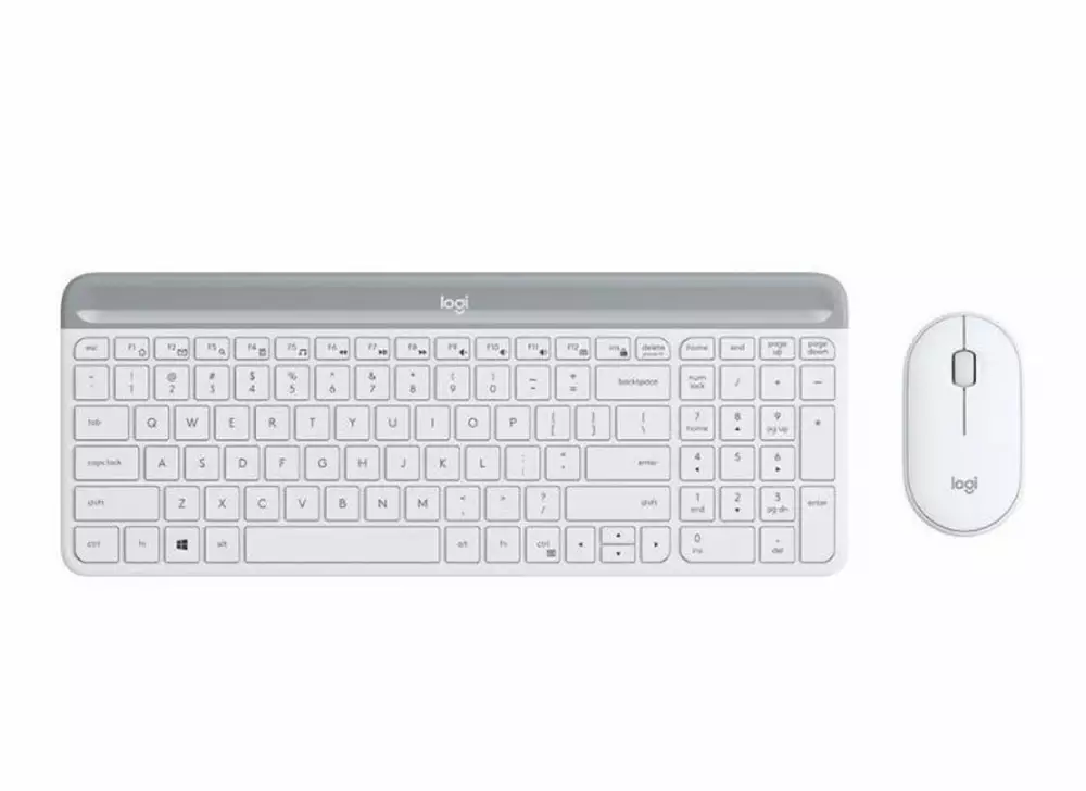 Set tastiera wireless con mouse Logitech MK470, Bianco