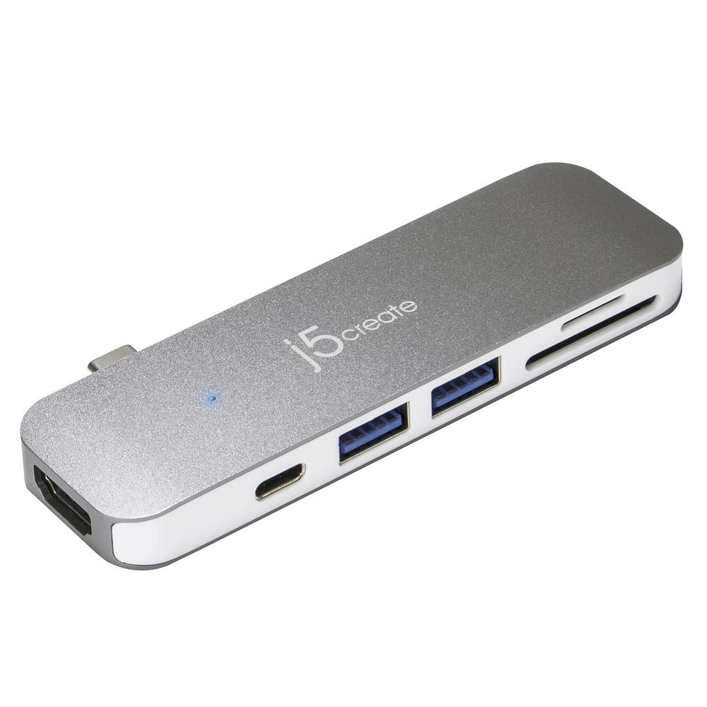 Докинг станция j5create JCD386, USB-C, 2 x HDMI, USB 3.0 PD, Сребрист