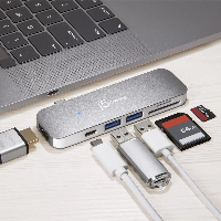 Докинг станция j5create JCD386, USB-C, 2 x HDMI, USB 3.0 PD, Сребрист