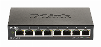 Суич D-Link DGS-1100-08V2, 8 портов 10/100/1000 Gigabit Smart Switch, управляем,