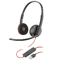 Слушалки Plantronics Blackwire C3220, Stereo, Unified Communication, Микрофон, Черни 