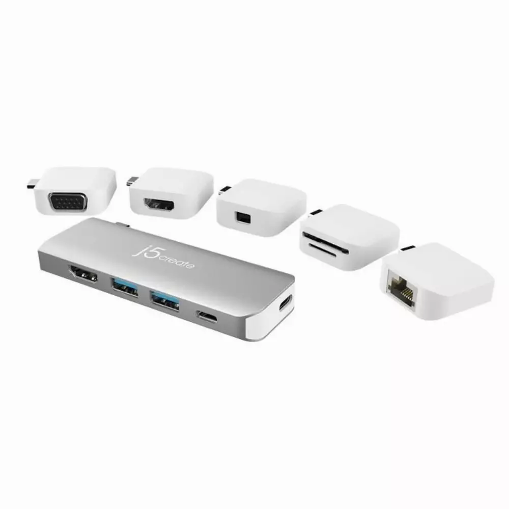 Докинг станция j5create JCD389, 11 в 1, за MacBook, MacBook Pro, MacBook Air, Сребрист