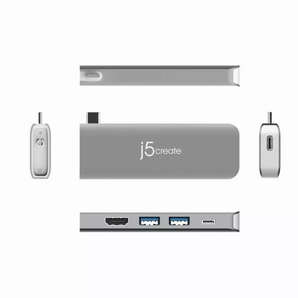 Докинг станция j5create JCD389, 11 в 1, за MacBook, MacBook Pro, MacBook Air, Сребрист