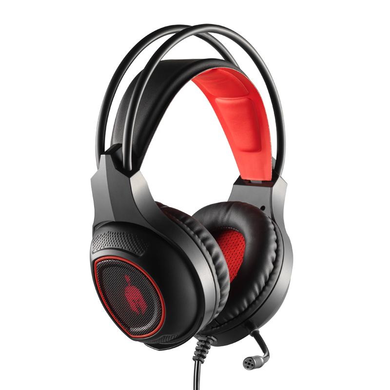 Геймърски слушалки Spartan Gear Thorax, Микрофон, Черен/Червен