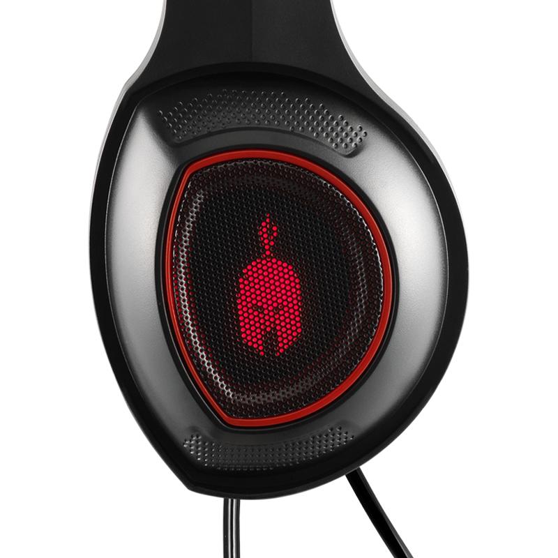 Геймърски слушалки Spartan Gear Thorax, Микрофон, Черен/Червен