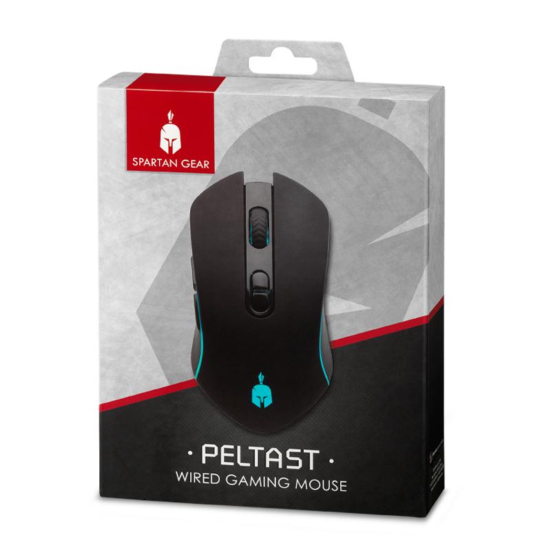 Геймърска мишка Spartan Gear Peltast Черен - SG-054149