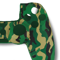 Протектор Spartan Gear Silicon Skin Cover + Thumb Grips за Dualshock 4, Green Camo