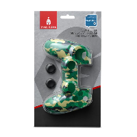 Протектор Spartan Gear Silicon Skin Cover + Thumb Grips за Dualshock 4, Green Camo