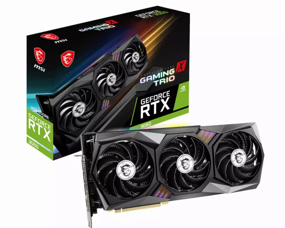 Видео карта MSI GeForce RTX 3060 GAMING X TRIO 12G