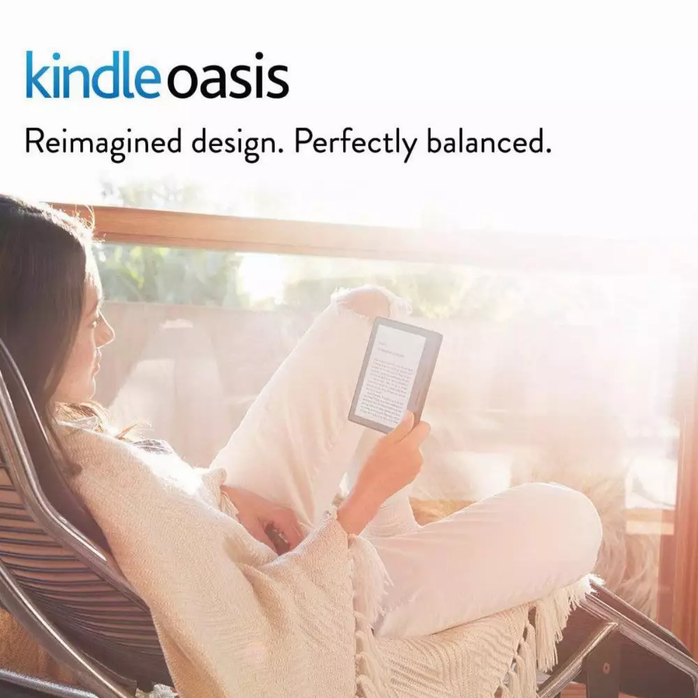 eBook четец Kindle Oasis, 6", 4GB, 8-та генерация, Черен
