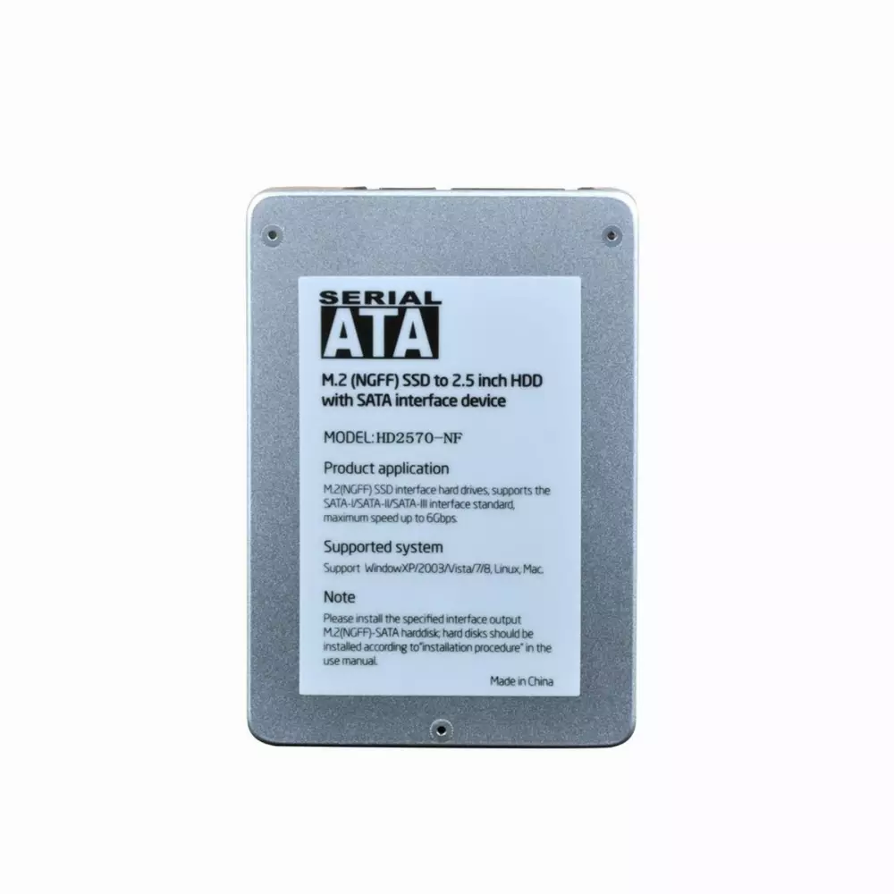 Кутия за ссд Makki Caddy Convertor M.2 NGFF SSD to 2.5" SATA3, Aluminium - MAKKI-M2-NGFF-2.5