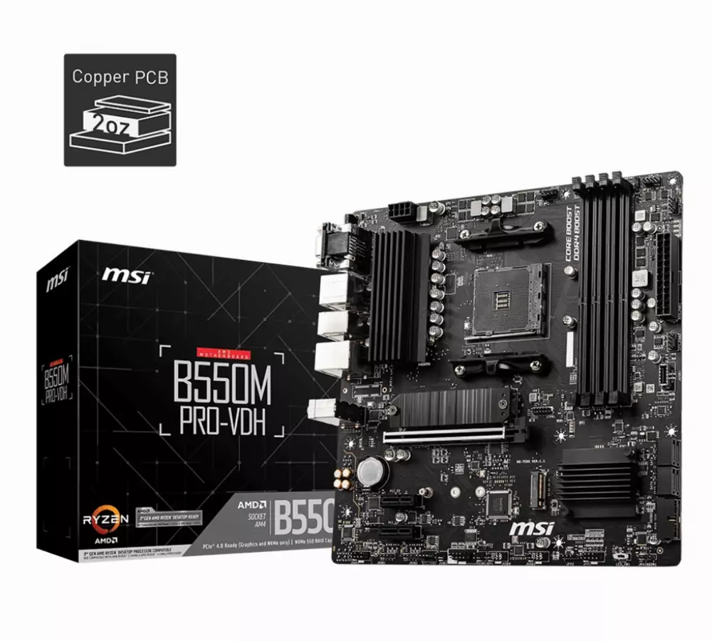 Дънна платка MSI B550M PRO-VDH