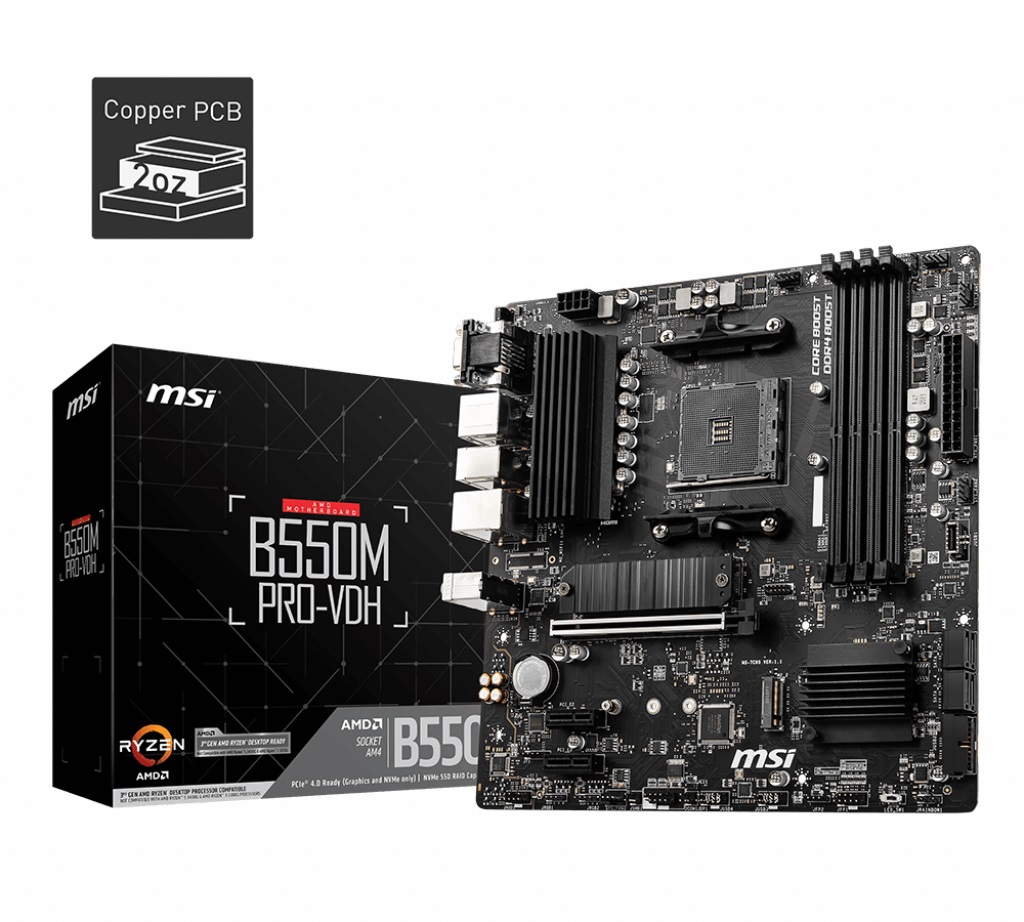 Дънна платка MSI B550M PRO-VDH