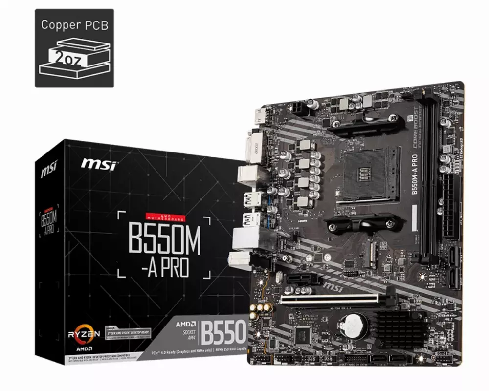 Дънна платка MSI B550M-A PRO
