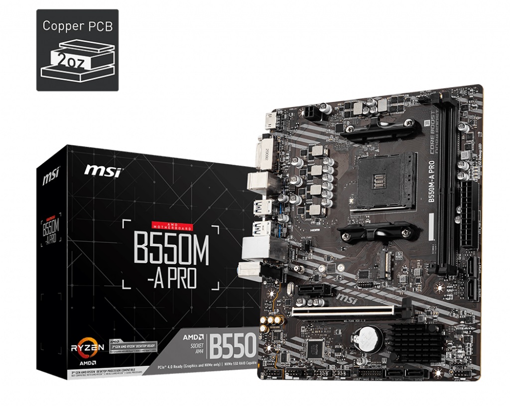Дънна платка MSI B550M-A PRO