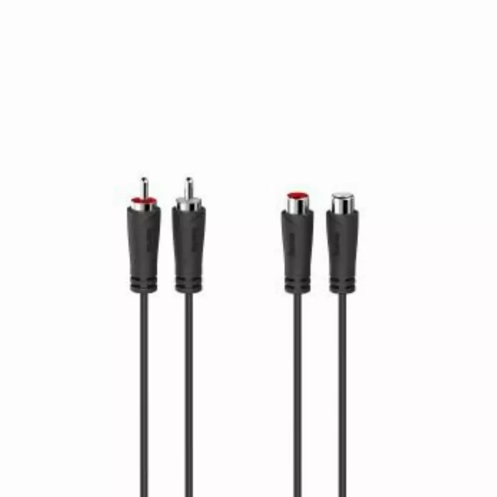 Удължителен аудио кабел HAMA  2 x Чинч мъжко -2 x Чинч женско, 1.5 м