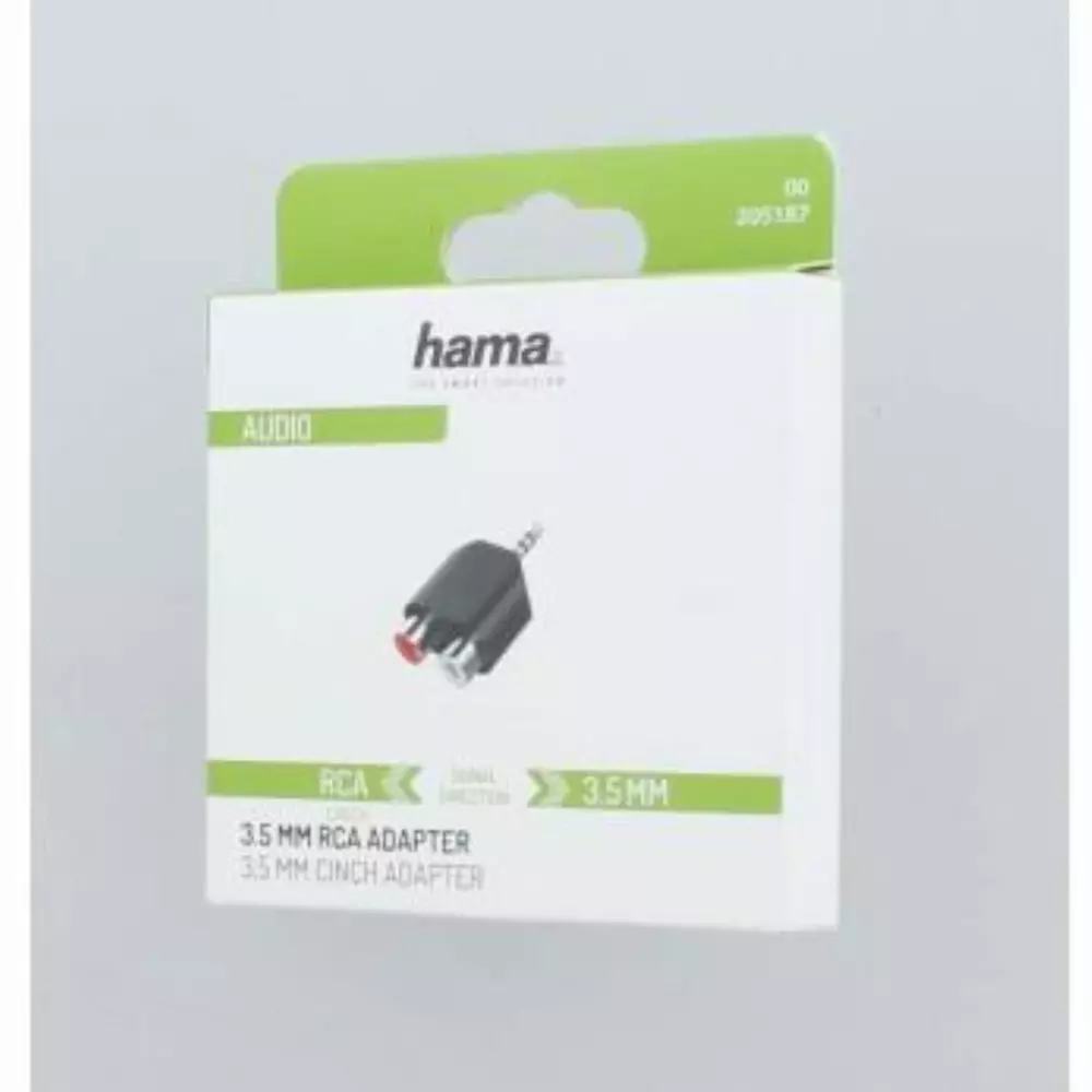 Преходник  HAMA  3.5 мм стерео жак мъжко - 2 x Чинч женско