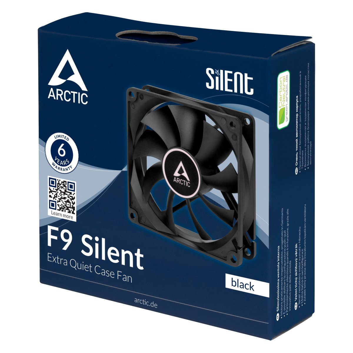 Вентилатор Arctic Fan F9 Silent (black) - 92mm/1000rpm - ACFAN00211A