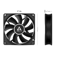 Вентилатор Arctic Fan F9 PWM PST (black) - 92mm/150-1800rpm