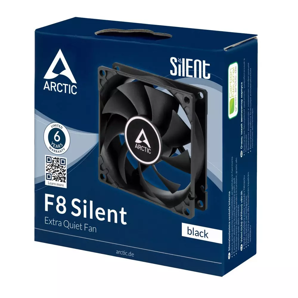 Arctic Вентилатор Arctic Fan F8 Silent (black) - 80mm/1200rpm