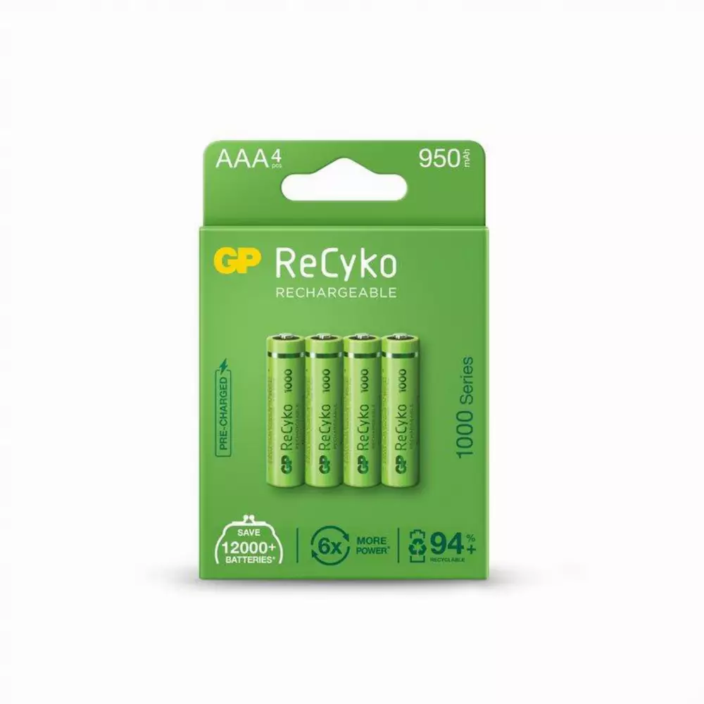 Акумулаторна Батерия GP R03 AAA 1000mAh NiMH 100AAAHCE-EB4 4 бр. в опаковка GP