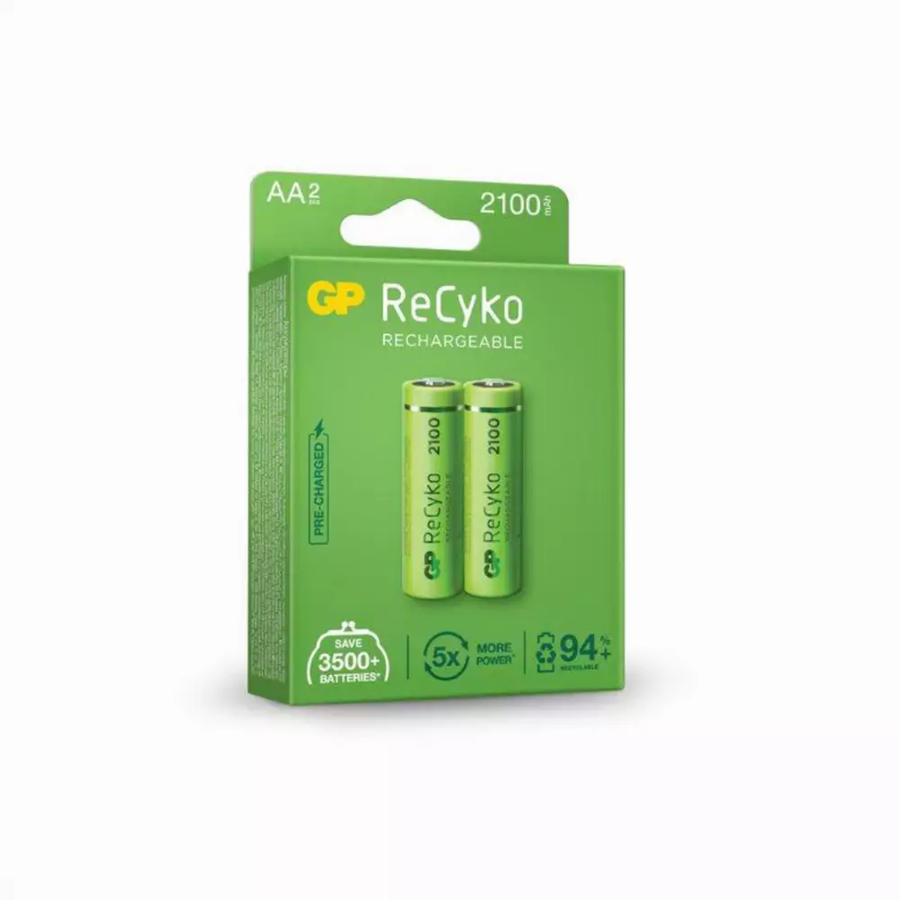 Акумулаторна Батерия GP R6 AA 2100mAh RECYKO 210AAHCE-EB2 NiMH 2 бр. в опаковка GP