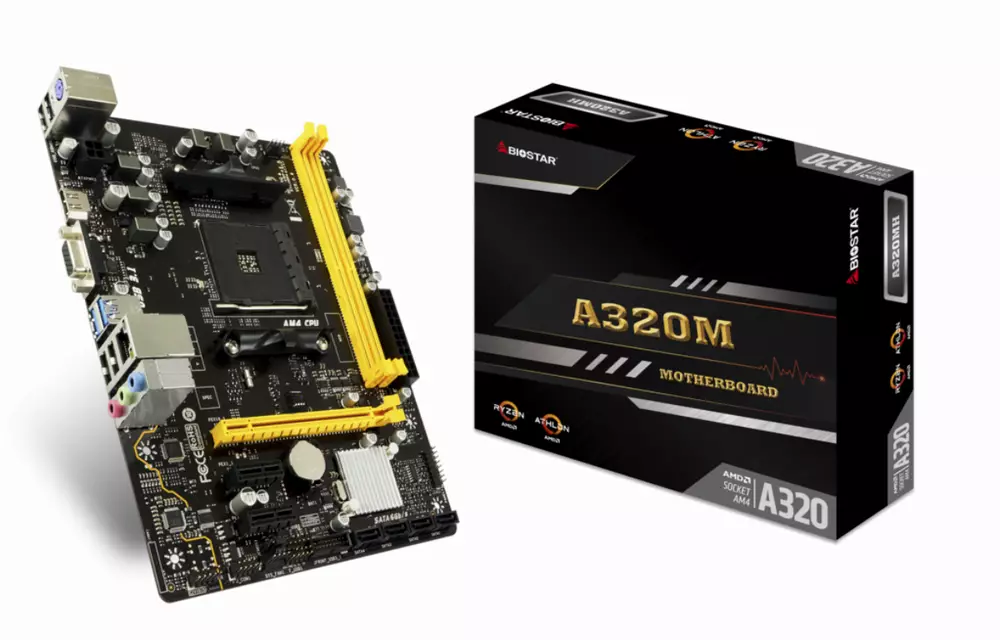 Дънна платка BIOSTAR A320MH, AMD A320, sock. AM4, Ver 6.X