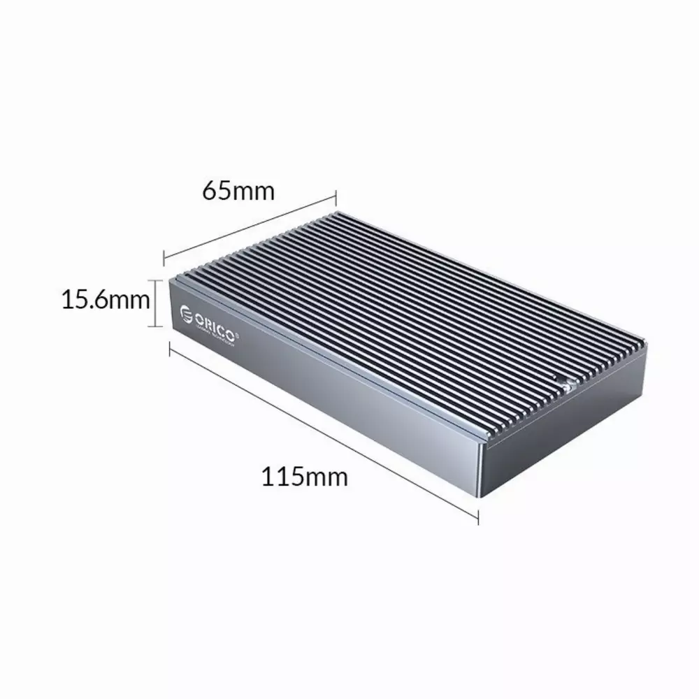 Външна кутия за два диска Orico M2NV01-C3 Storage Case 2 x M.2 Dual Protocol NVMe+SATA Aluminium