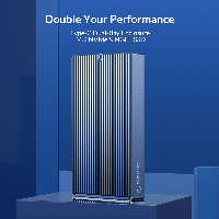 Външна кутия за два диска Orico M2NV01-C3 Storage Case 2 x M.2 Dual Protocol NVMe+SATA Aluminium