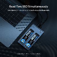 Външна кутия за два диска Orico M2NV01-C3 Storage Case 2 x M.2 Dual Protocol NVMe+SATA Aluminium