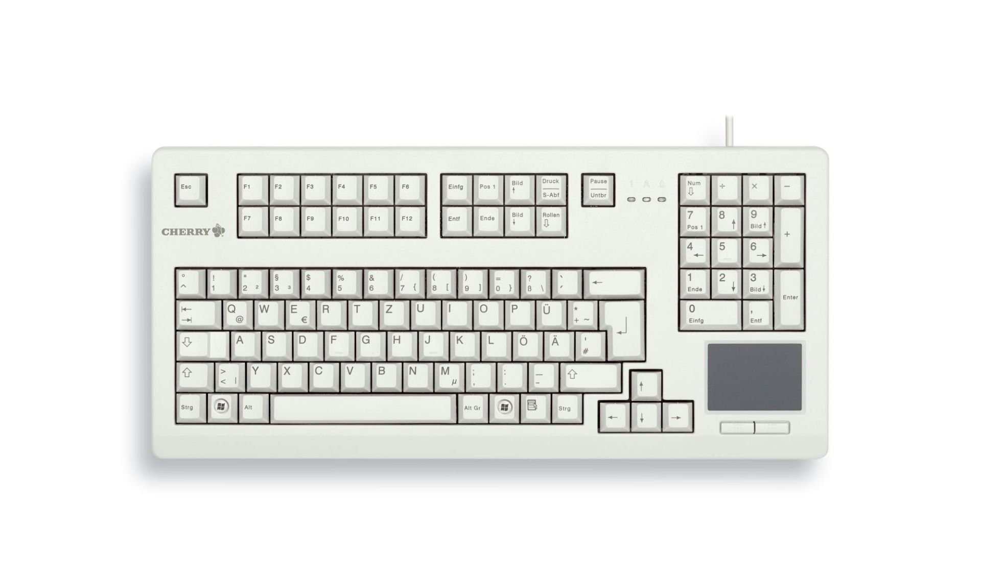 Клавиатура CHERRY G80-11900 Touchboard, светло сив