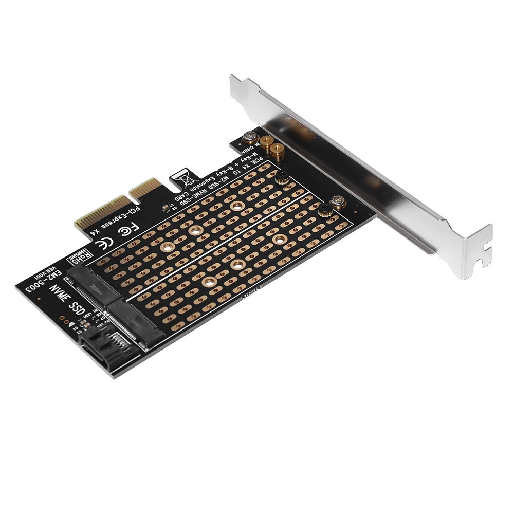 Makki Adaptador M2 SSD NVMe+SATA (M-key+B-key) to PCI Express 3.0 4x adapter - MAKKI-M2-PCIE-2X