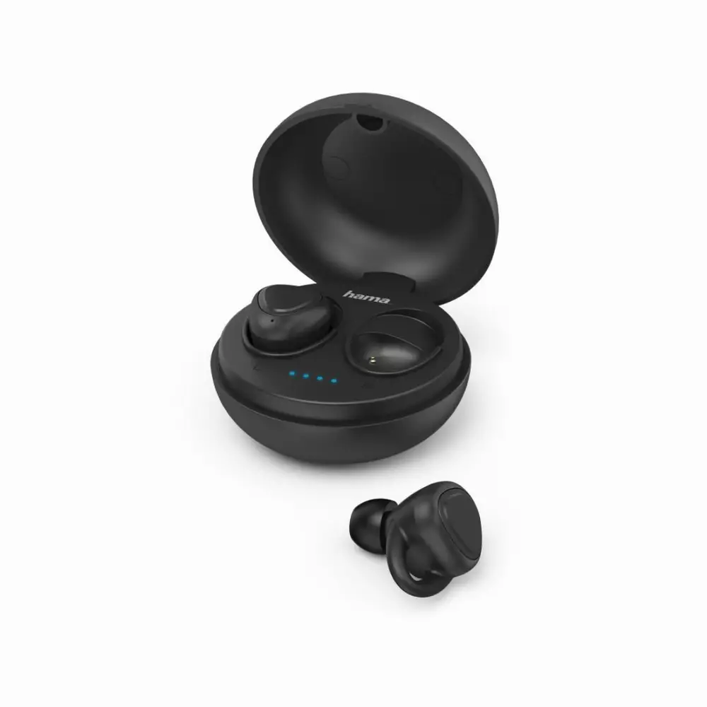 Блутут слушалки-тапи с докинг кутийка Hama LiberoBuds, True Wireless, Гласов контрол, черни