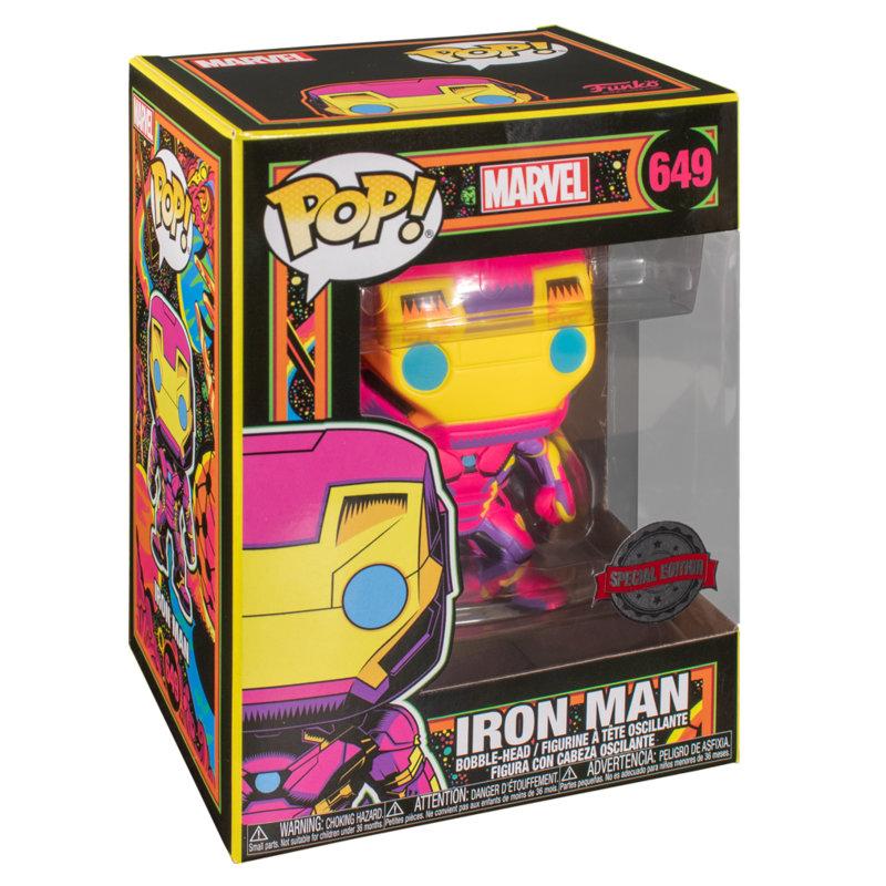 Фигурка Funko POP! Marvel: Black Light - Iron Man (Special Edition) #649