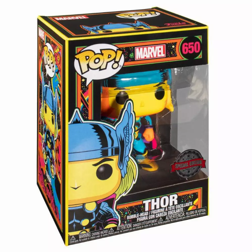 Фигурка Funko POP! Marvel: Black Light - Thor (Special Edition) #650