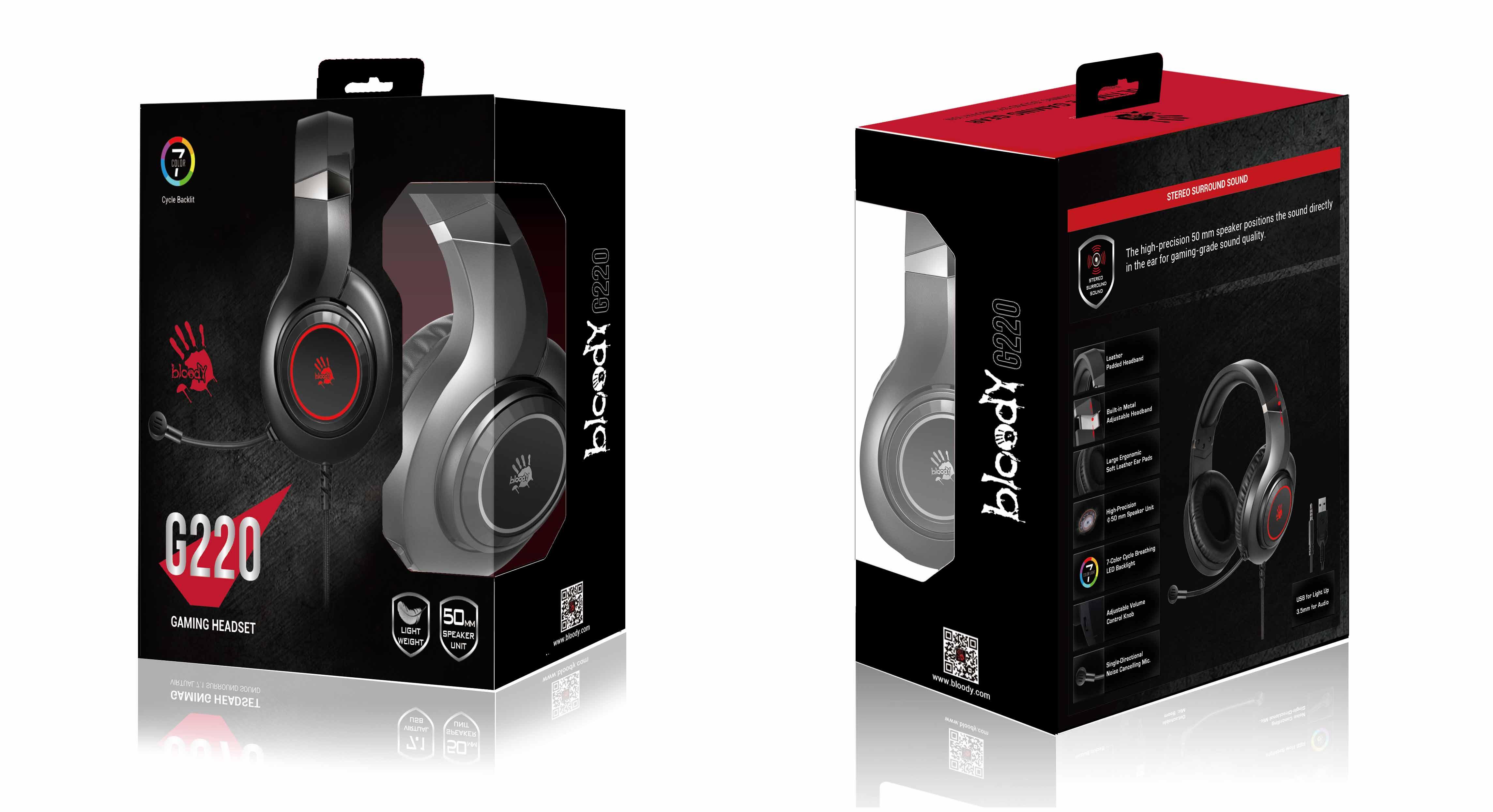 Геймърски слушалки A4TECH Bloody G220