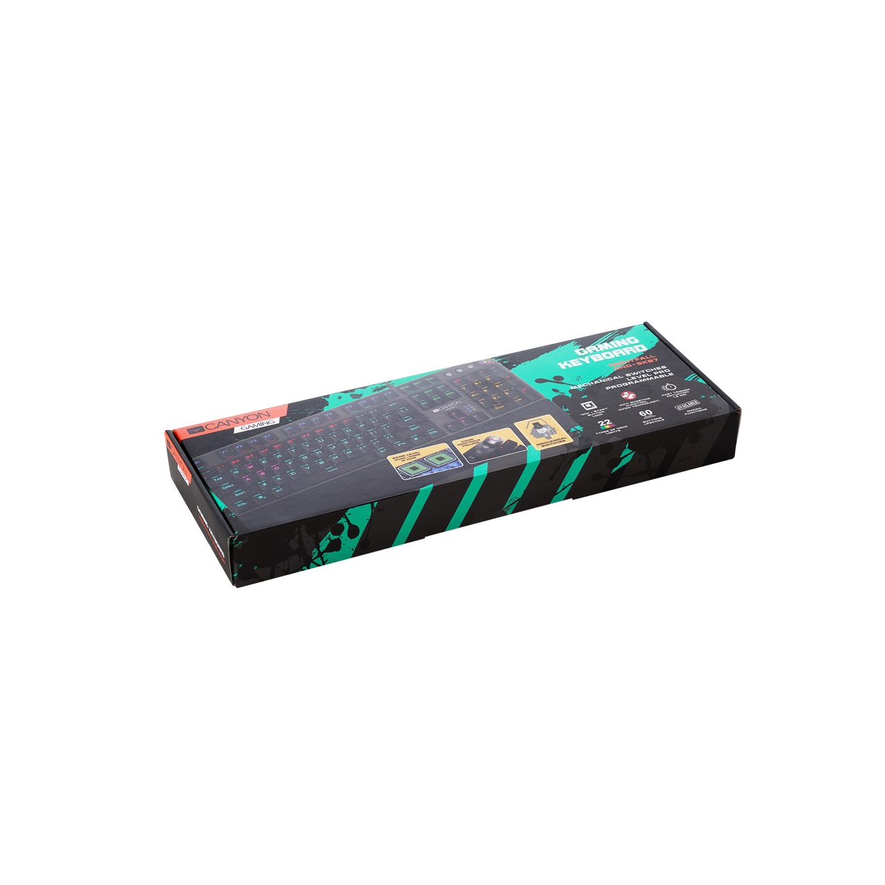 Геймърска клавиатура CANYON Nightfall CND-SKB7-US Wired Mechanical Gaming Keyboard