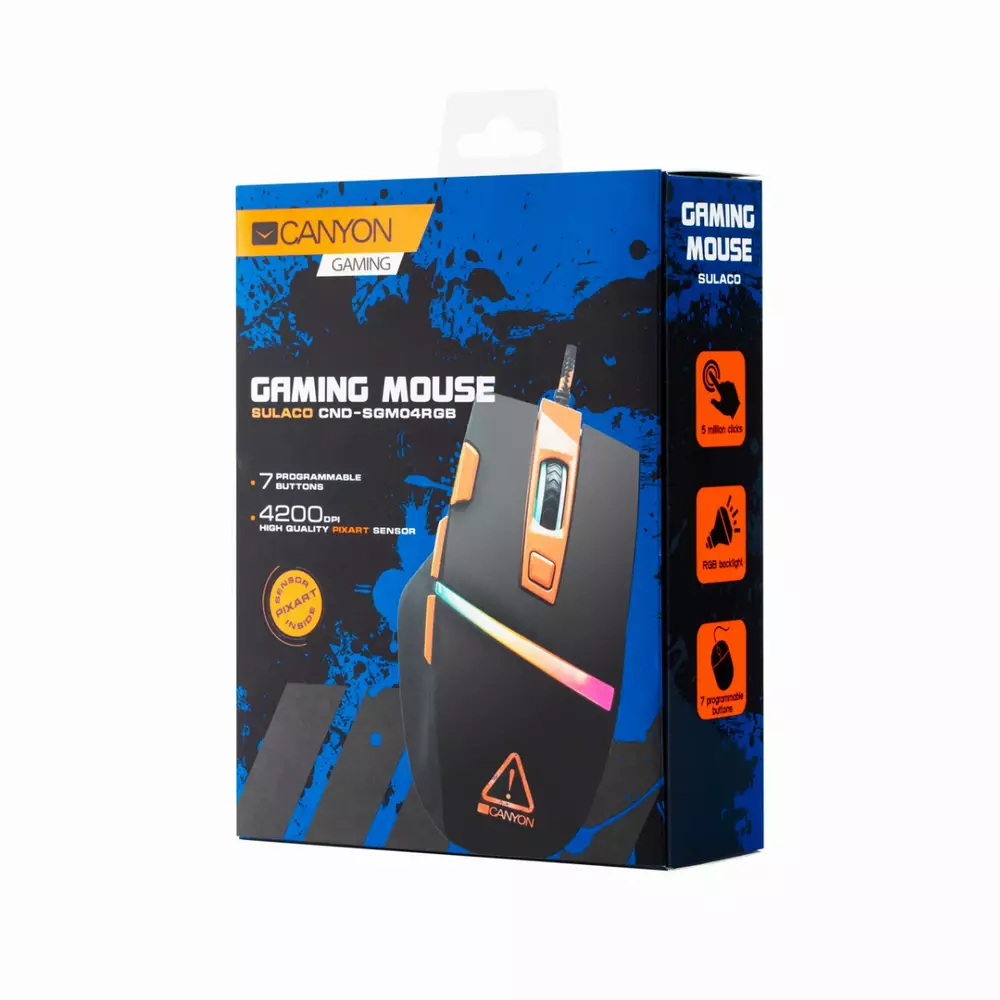 Геймърска мишка CANYON Sulaco GM-04 RGB - CND-SGM04RGB