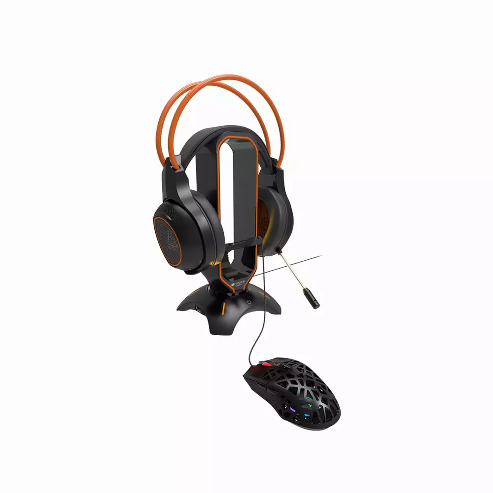 Стойка за слушалки + държач на кабел CANYON 3 in 1 CND-GWH200B Gaming Bungee