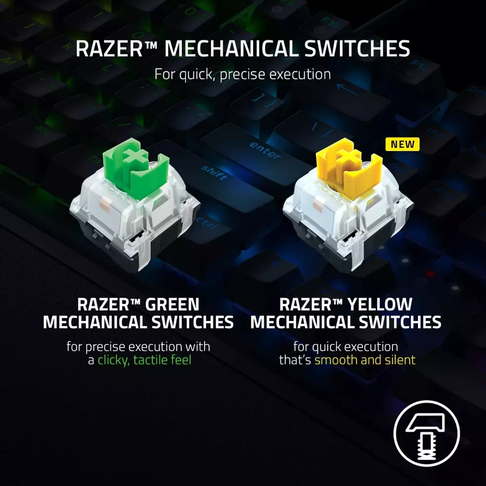 Геймърска клавиатура Razer BlackWidow V3 Green Mechanical Switch