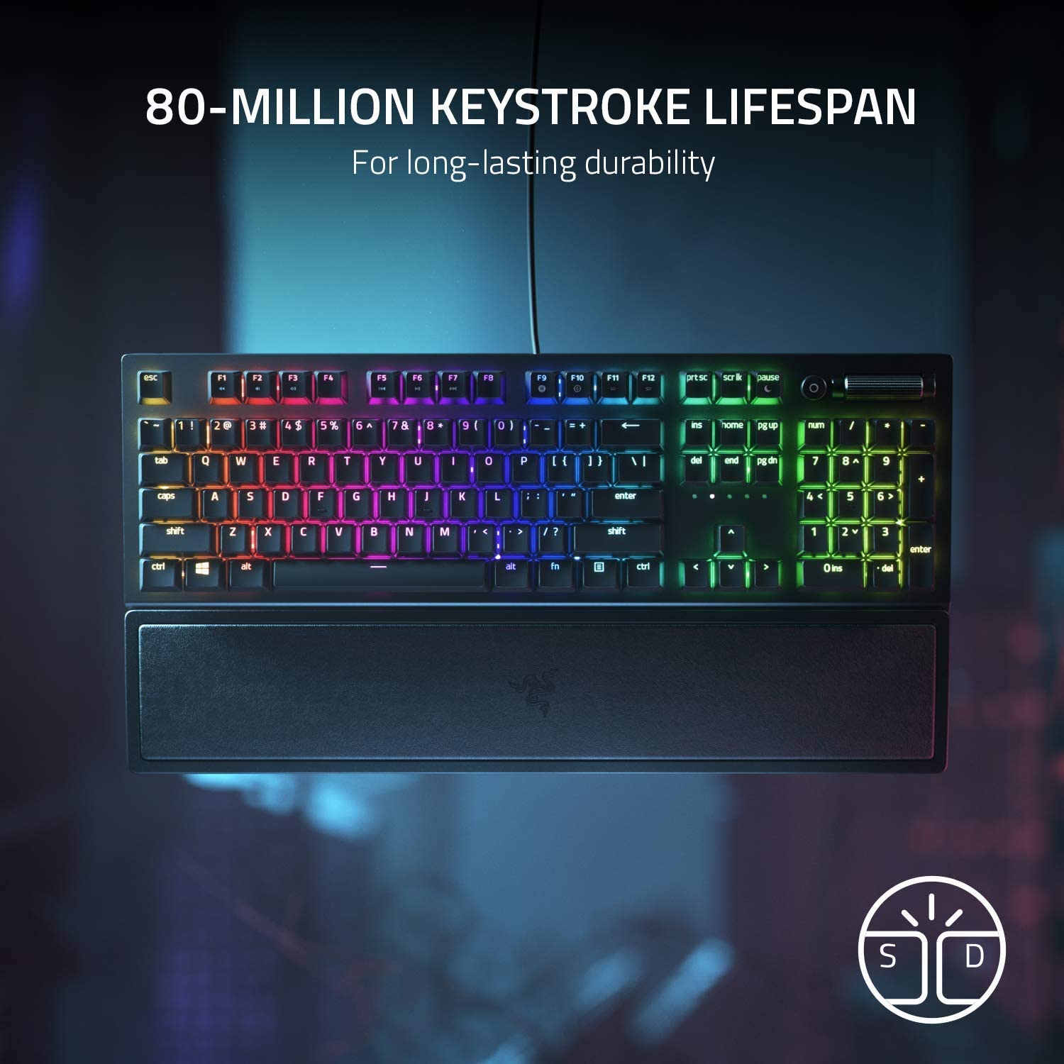 Геймърска клавиатура Razer BlackWidow V3 Green Mechanical Switch